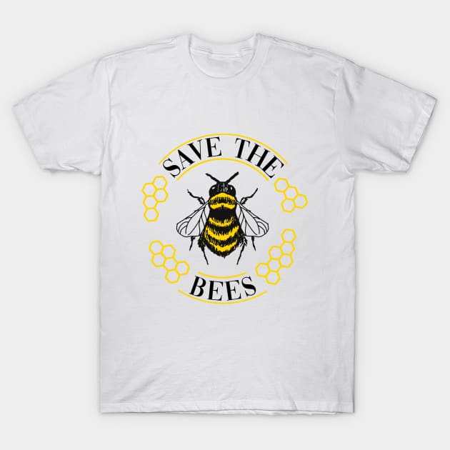 Save the Bees T-Shirt by FontfulDesigns